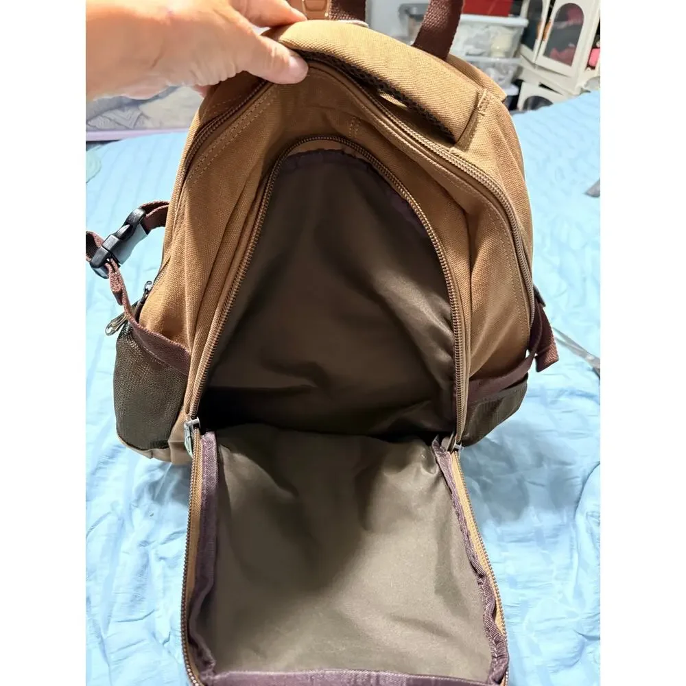KAUKKO Men Canvas Backpack Laptop School Satchel Travel camping Bag Rucksack 316